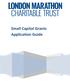 Small Capital Grants Application Guide