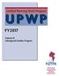 Unified Planning Work Program UPWP FY2017. Volume III Subregional Studies Program. North Jersey Transportation Planning Authority, Inc.