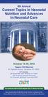 8th Annual Current Topics in Neonatal Nutrition and Advances in Neonatal Care