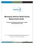 Minnesota Adverse Health Events Measurement Guide