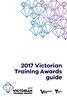 2017 Victorian Training Awards guide