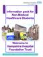 Information pack for Non-Medical Healthcare Students. Welcome to Hampshire Hospital Foundation Trust