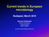Current trends in European microbiology