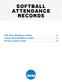 SOFTBALL ATTENDANCE RECORDS Home Attendance Leaders 2 Annual Home Attendance Leaders 4 All-Time Largest Crowds 6