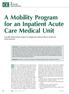 A Mobility Program for an Inpatient Acute Care Medical Unit