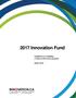 2017 Innovation Fund. Guidelines for completing a notice of intent and a proposal