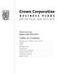 Crown Corporation BUSINESS PLANS. Table of Contents FOR THE FISCAL YEAR Innovacorp. Business Plan
