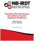Canadian Chronic Disease Surveillance System Database (Diabetes) Reference Guide For Years