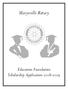Marysville Rotary Education Foundation Scholarship Application