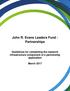 John R. Evans Leaders Fund - Partnerships. Guidelines for completing the research infrastructure component of a partnership application