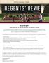HOWDY! FROM WELCOME TO THE JULY ISSUE OF THE REGENTS REVIEW
