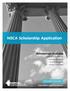 NSCA Scholarship Application