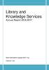 Library and Knowledge Services Annual Report