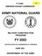 FY 2002 AMENDED BUDGET SUBMISSION ARMY NATIONAL GUARD MILITARY CONSTRUCTION PROGRAM FY 2002 JUSTIFICATION DATA SUBMISSION TO CONGRESS JUNE 2001