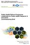 Public Health Reform Programme Leadership for Public Health Research & Innovation Commissioning Brief