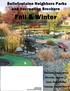 Bellefontaine Neighbors Parks and Recreation Brochure. Fall & Winter. St. Louis, MO Bellefontaine Rd.
