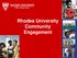 Rhodes University Community Engagement