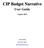 CIP Budget Narrative