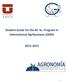 Student Guide for the M. Sc. Program in International Agribusiness (IARD)