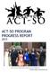 ACT-SO PROGRAM PROGRESS REPORT 2015