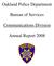 Bureau of Services. Communications Division. Annual Report 2008