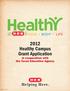 2012 Healthy Campus Grant Application