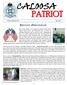 CALOOSA. Volume XIII Issue III May Patriotic Observances