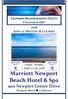 Marriott Newport Beach Hotel & Spa 900 Newport Center Drive Newport Beach California