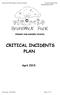 CRITICAL INCIDENTS PLAN