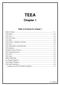 TEEA. Chapter 1. Table of Contents for Chapter 1