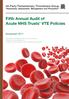 Fifth Annual Audit of Acute NHS Trusts VTE Policies
