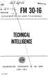FM TECHNICAL INTELLIGENCE DEPARTMENT THE ARMY FIELD MANUAL. HEADQUARTERS, DEPARTMENT O'f THE ARMY J U N E leferencê. Refe pence S6-/ I /