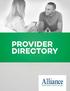 Welcome to the Alliance Provider Directory
