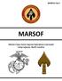 MARSOC Pub 1 MARSOF. Marine Corps Forces Special Operations Command Camp Lejeune, North Carolina