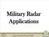 Military Radar Applications