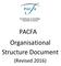 PACFA Organisational Structure Document. (Revised 2016)