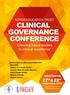 CLINICAL GOVERNANCE CONFERENCE