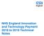 NHS England Innovation and Technology Payment 2018 to 2019 Technical Notes