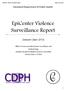 EpiCenter Violence Surveillance Report