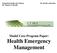 BC Ministry of Health. Model Core Program Paper: Health Emergency Management