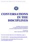 CONVERSATIONS IN THE DISCIPLINES