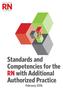 SASKATCHEWAN ASSOCIATIO. Standards and Competencies for the RN with Additional Authorized Practice