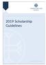 2019 Scholarship Guidelines