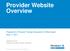 Provider Website Overview