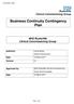 Business Continuity Contingency Plan