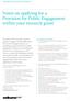 Notes on applying for a Provision for Public Engagement within your research grant