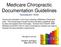 Medicare Chiropractic Documentation Guidelines