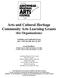 Arts and Cultural Heritage Community Arts Learning Grants (for Organizations)