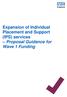 Expansion of Individual Placement and Support (IPS) services Proposal Guidance for Wave 1 Funding