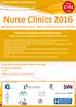 Nurse Clinics 2016 EIGHTH ANNUAL CONFERENCE. Wednesday 9 November 2016 Hallam Conference Centre, London